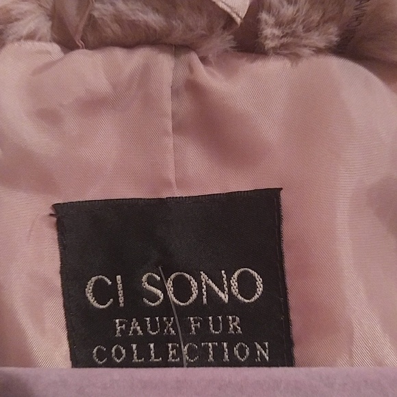 Faux Fur Collection Jacket Dusty Pink - Picture 3 of 5